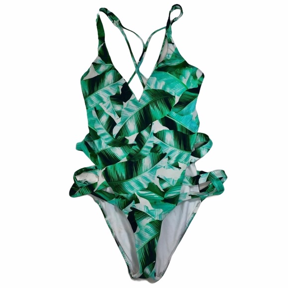 Pacsun One piece Green Bathing suit size L - Picture 1 of 8